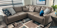 Bella Moda Top Grain Leather Sectional Sofa