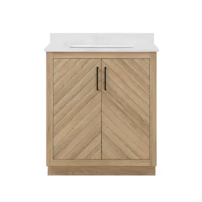 30” Bath Vanity in Weathered Tan - BOXED AND NEW, View more