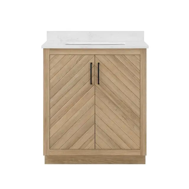 30” Bath Vanity in Weathered Tan - BOXED AND NEW in Cabinets & Countertops in Oakville / Halton Region - Image 2