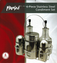 Parini: 6-piece Stainless Steel Condiment Set