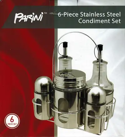 Parini: 6-piece Stainless Steel Condiment Set, View more