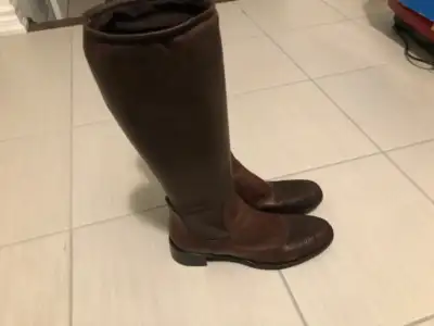 Luxurious Women’s Brown Leather Tall Prada Boots - Italy - 7.5, View more