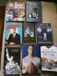 Sports Books! Gretzky, Bobby Orr, Barilko, Victor Cruz, Dirk Hay
