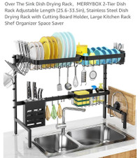 New Over The Sink Dish Drying Rack