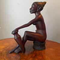 African Folk Art Hardwood Sculpture