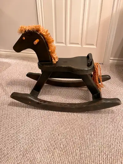 Vintage Solid Wood Rocking Horse, View more