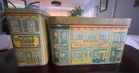 Vintage Tin Breadbox and Cookie Container 
