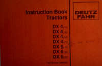 WANT/CHERCHE 1991 Deutz-Fahr Dx-6.05 Operator/Service manualS