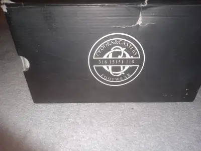 used men's sneakers, crooks, and castles, size 9.5, green/beige sneakers if any questions, email or...
