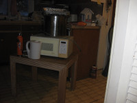 Microwave with table