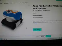 NEW ROBOTIC POOL CLEANER, SOL AG by AQUA PRODUCTS