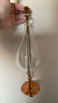 Feldstein glass weather barometer with wall mount