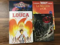Lot de 4 bandes dessinées: Louca, Astérix, Team Evolution, Guiby