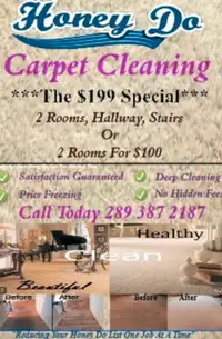 Carpet Cleaning - Two Rooms $100