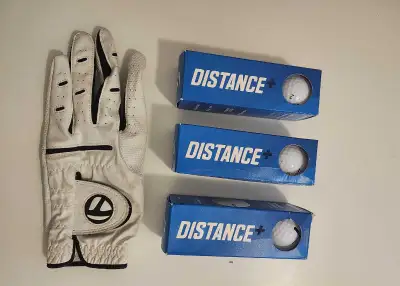 Taylormade Golf Left Handed M/L Glove + Balls, View more