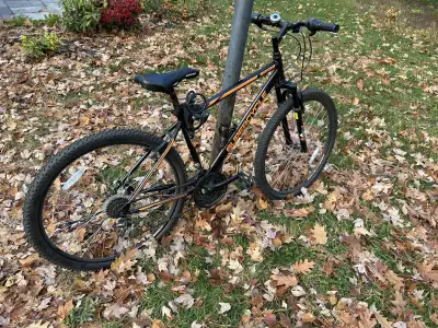 Supercycle Impulse, 26” wheels, 18-speed, front suspension. Shifting isn’t great and could use adjus...