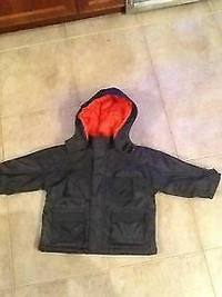 Black and Orange kids seasonal rain coat - size 2/3