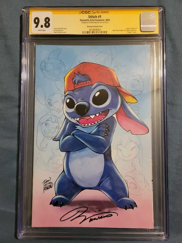 CGC 9.8 Stitch #1 Signed by Ryan Kincaid (NYCC Exclusive!) in Arts & Collectibles in Truro - Image 2