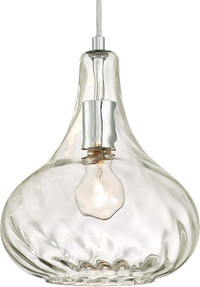 Pendant Light -  Glass -  Westinghouse - Clear Hammered Glass