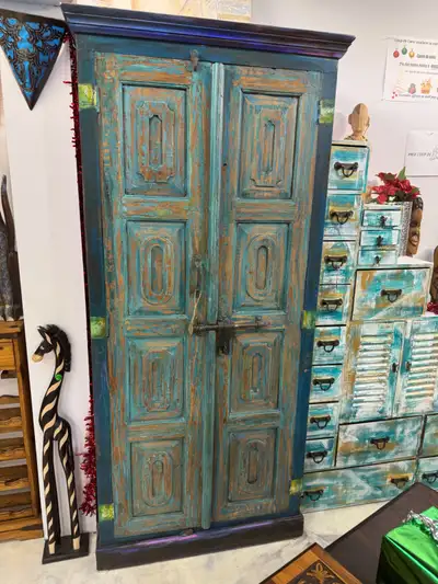 Armoire  acacia massif, Placard rangement général, penderie Inde, View more