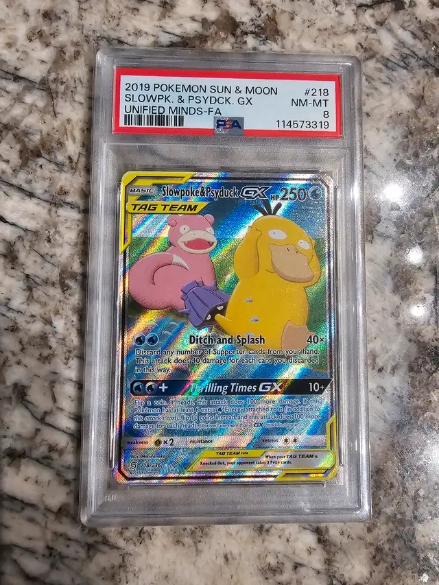 Pokemom card slowpoke & psyduck tagteag pas 8628632830144021220