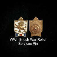 WWII British War Relief Services Pin (Shipping Available)