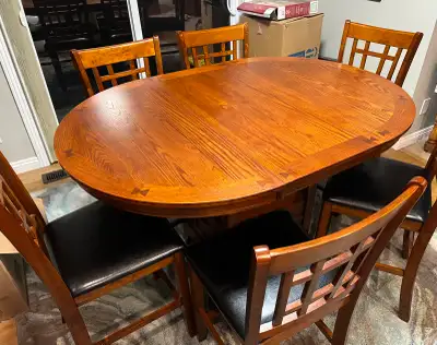 Solid wood dining table w/ 6 chairs , View more