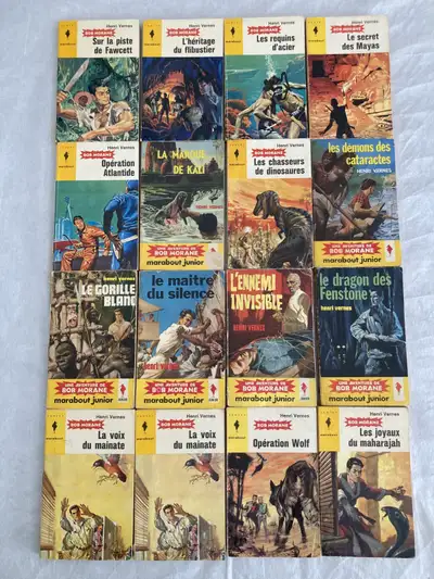 Bob Morane d'Henry Vernes Édition Marabout Junior Format livres de poche. + 1 BD rigide des années 5...