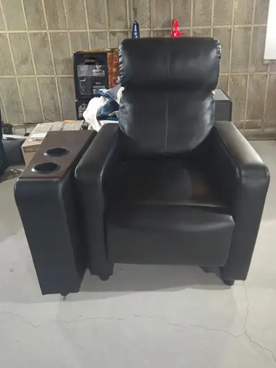 Four reclining theatre chairs in as new condition, View more