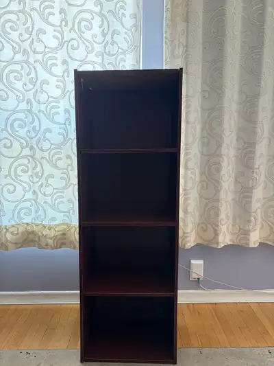Modern 4-Tier Dark Brown Bookcase / Storage Shelf – Excellent, View more
