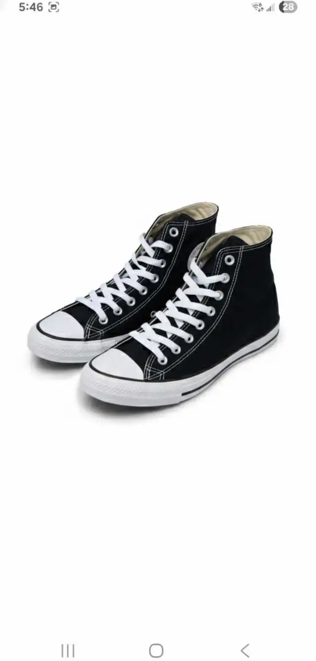 Converse, Chuck Taylor, All Star Hi, Black.  Size 8 (NEW)