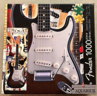 Aquarius Fender Guitars Montage 1000 Pc Puzzle 12" x 36" - New