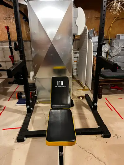 Weight Bench & Barbell Rack – Versatile Home Gym Setup, View more