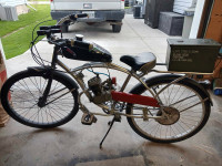 Mo-ped…motorized bicycle 