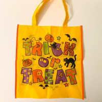 Vintage Trick or Treat Nylon Bag Halloween 15 x 13 Inch Size