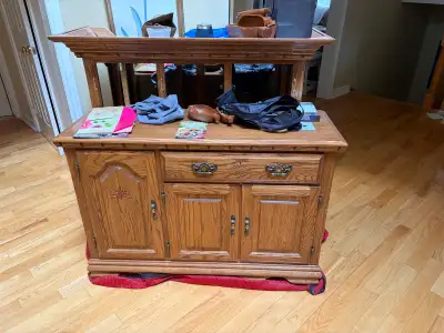 Buffett Hutch Solid Oak Display Cabinet, View more