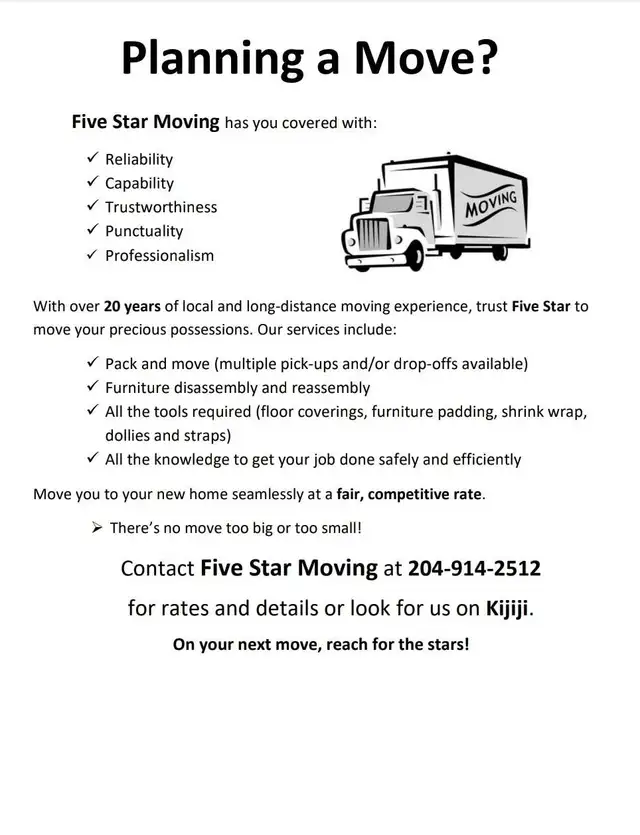 Five Star moving services628643589239071222