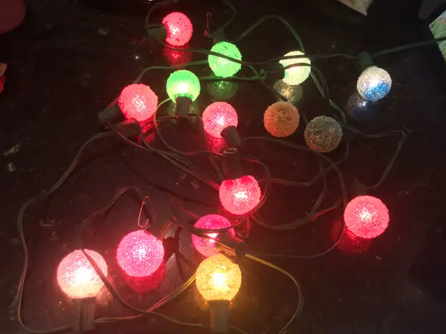 Two Strings Vintage Snowball Ice Christmas Lights63005667107843123