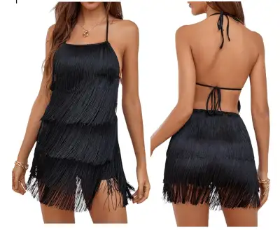 NEW medium fringe romper jumpsuit, View more