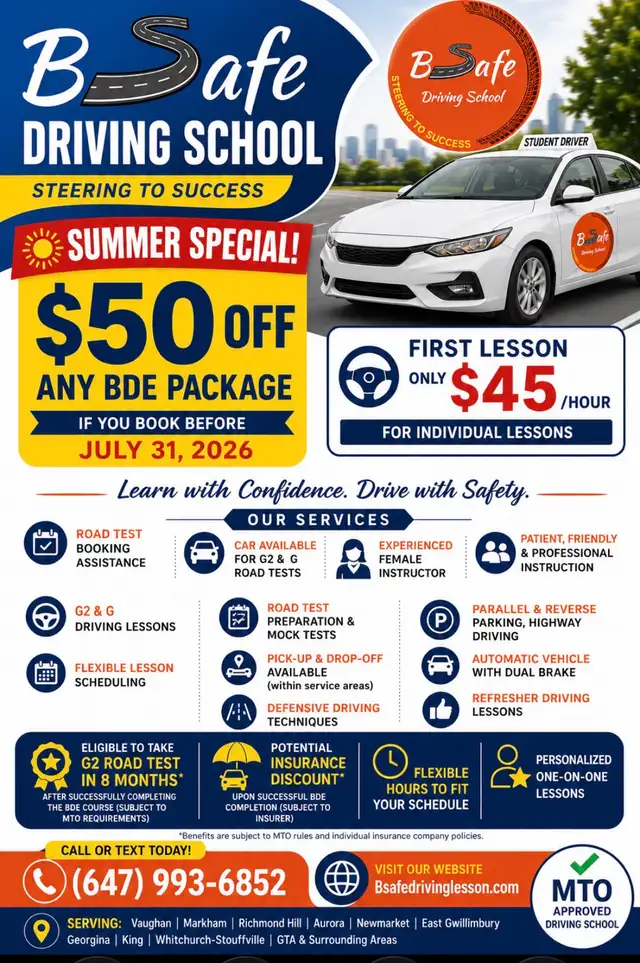 BDE course and Driving lessons