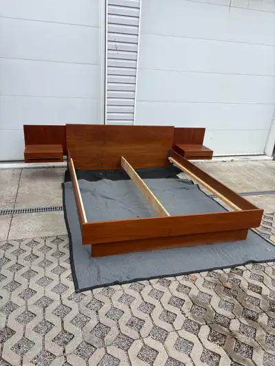 Vintage Teak Queensize Bed - Free Delivery!, View more