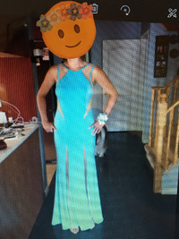 Size 5, Turquoise, Prom Dress:   JVN  "Jovani"  $40.00.