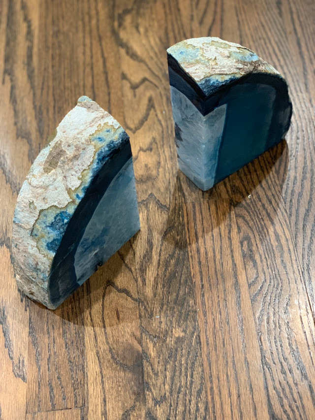 New Blue Crystal Geode Book Ends in Arts & Collectibles in City of Toronto - Image 3