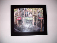 Café framed painting