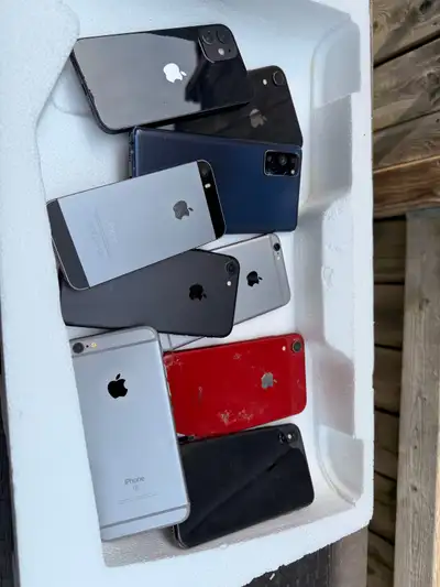 Mixed Phone Lot FOR PARTS ONLY (iPhone + Samsung), View more