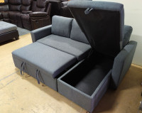 SECTIONAL SOFA-BED WITH STORAGE & FREE THROW PILLOWS - ONLY $599