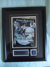 Toronto Maple Leafs-Frank Mahovlich-COA Signed in Frame.