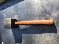 VINTAGE MEAT TENDERIZER MASHER & LARGE MAPLE WOOD ROLLING PIN