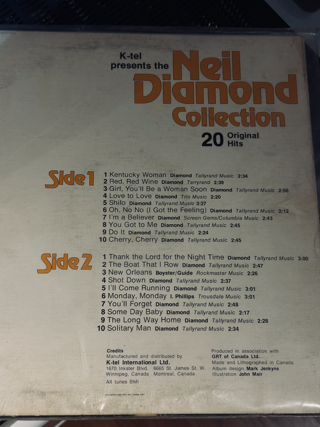 Vinyl LP Record - Neil Diamond Collection in CDs, DVDs & Blu-ray in City of Toronto - Image 3