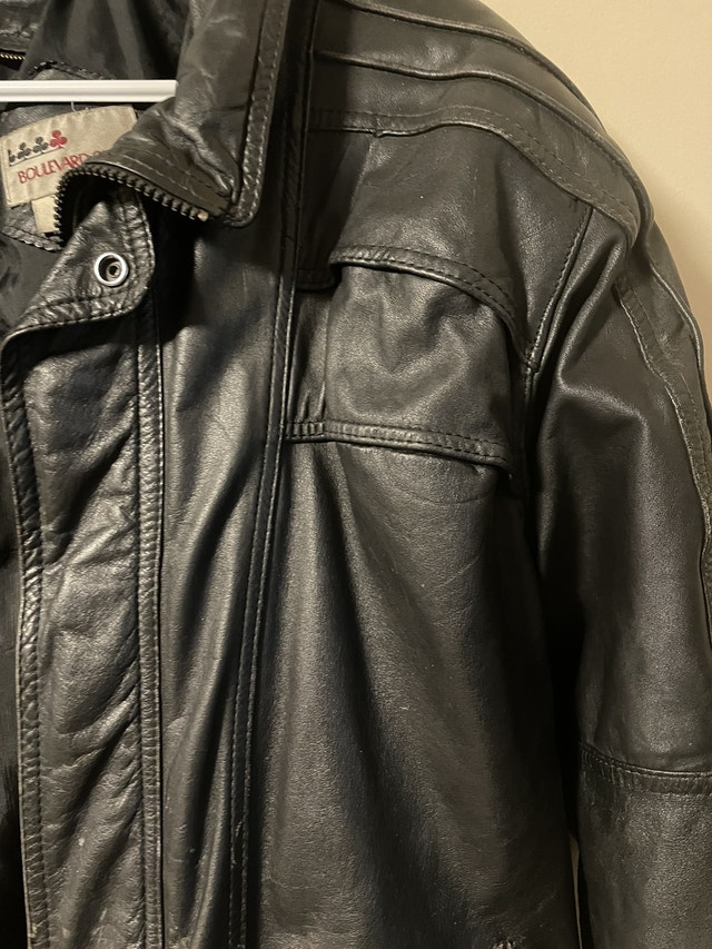 1970’s Vintage Boulevard Club Mens Leather Jacket (Tall Large) Men's